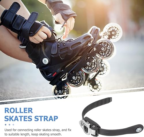 Miniatura 4 de BESPORTBLE 2 piezas de repuesto zapatos de patinaje en línea correa de energía correas de hebilla de patín correas reemplazables para patines de