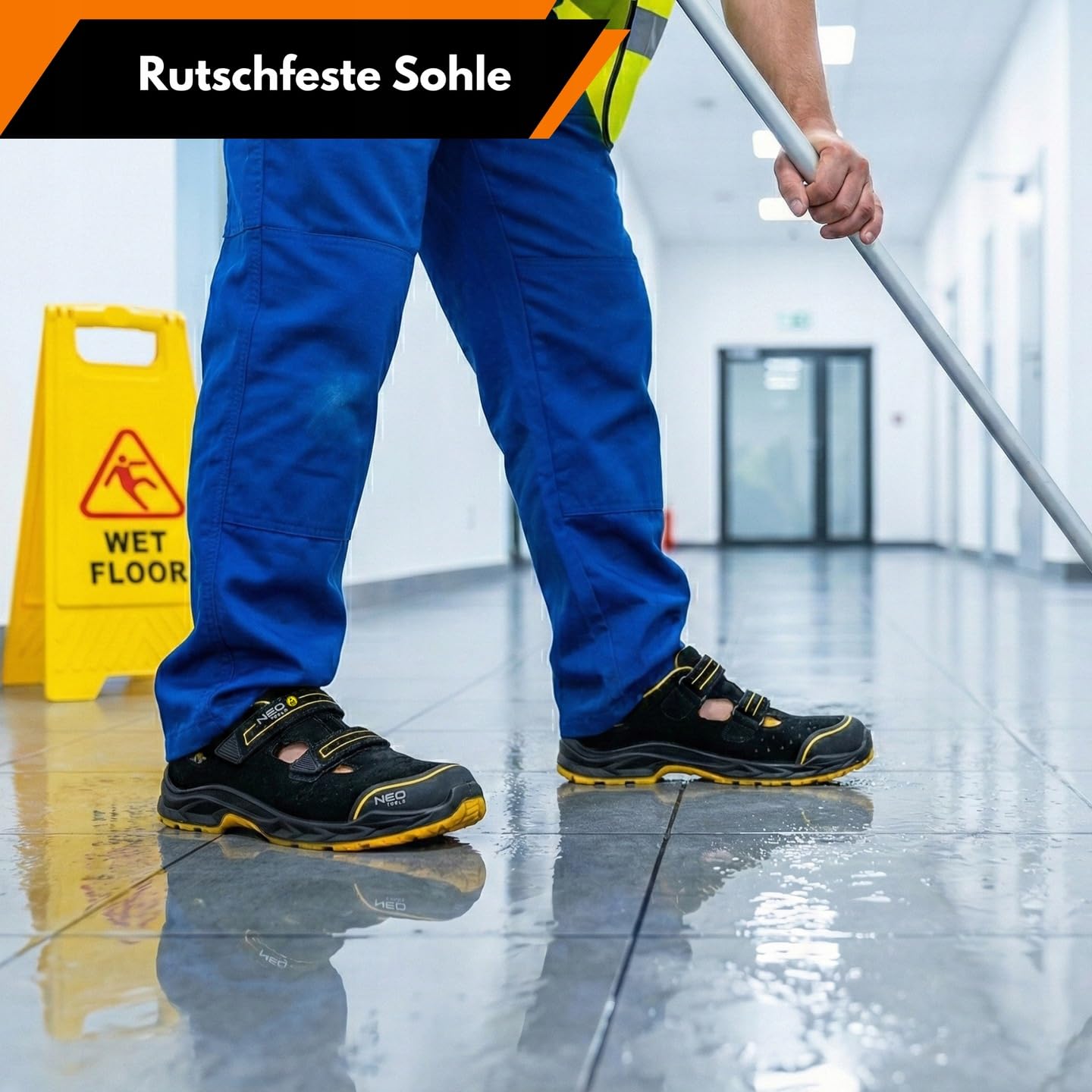 NEO TOOLS Sicherheitssandalen S1 ESD, Arbeitsschuhe mit Kompositkappe