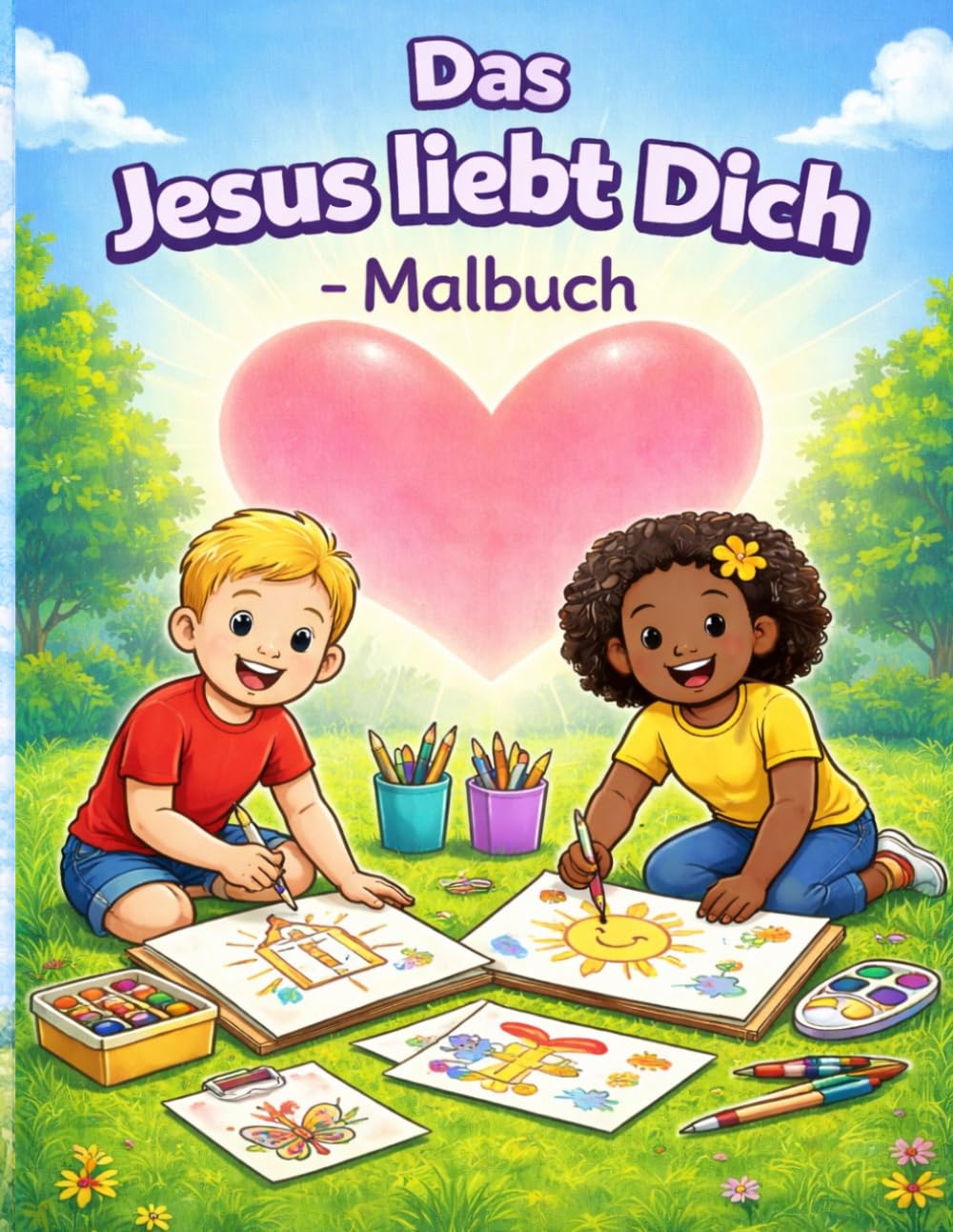 Das Jesus liebt Dich - Malbuch: Biblische Geschichten zum Ausmalen – Christliches Malbuch für Kinder von 2–6 Jahren