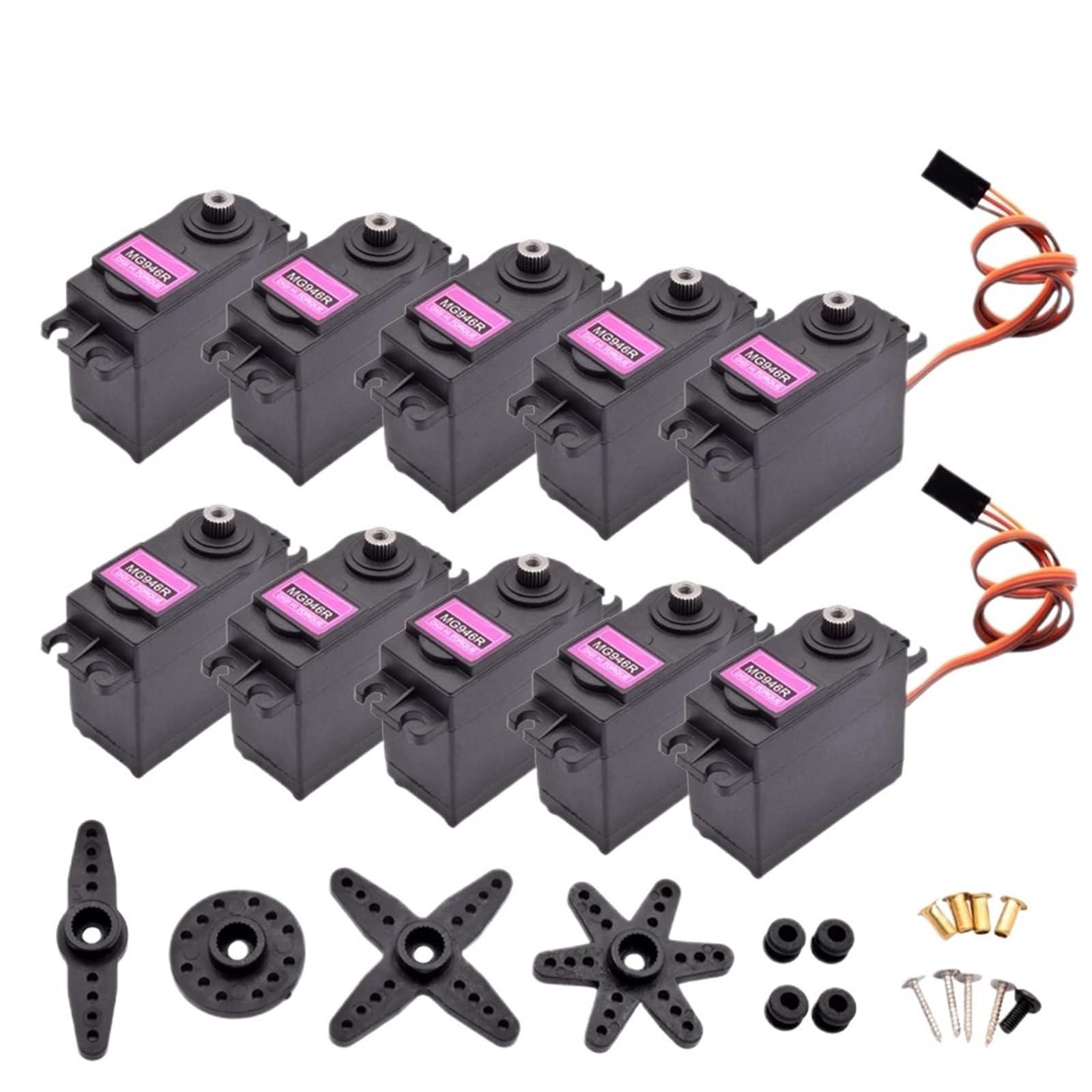 MG946R servomoteur analogique engrenage métallique 55g pour robotique 180 degrés