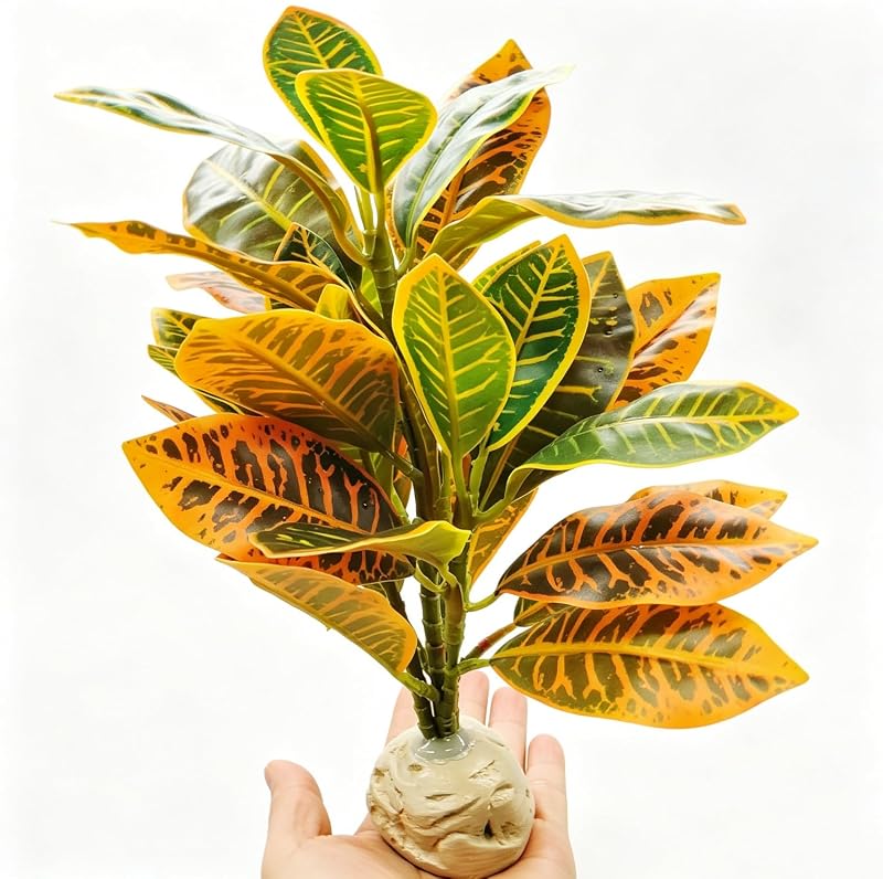 Planta artificial para terrário de répteis e anfíbios com base de resina KERUIDENG