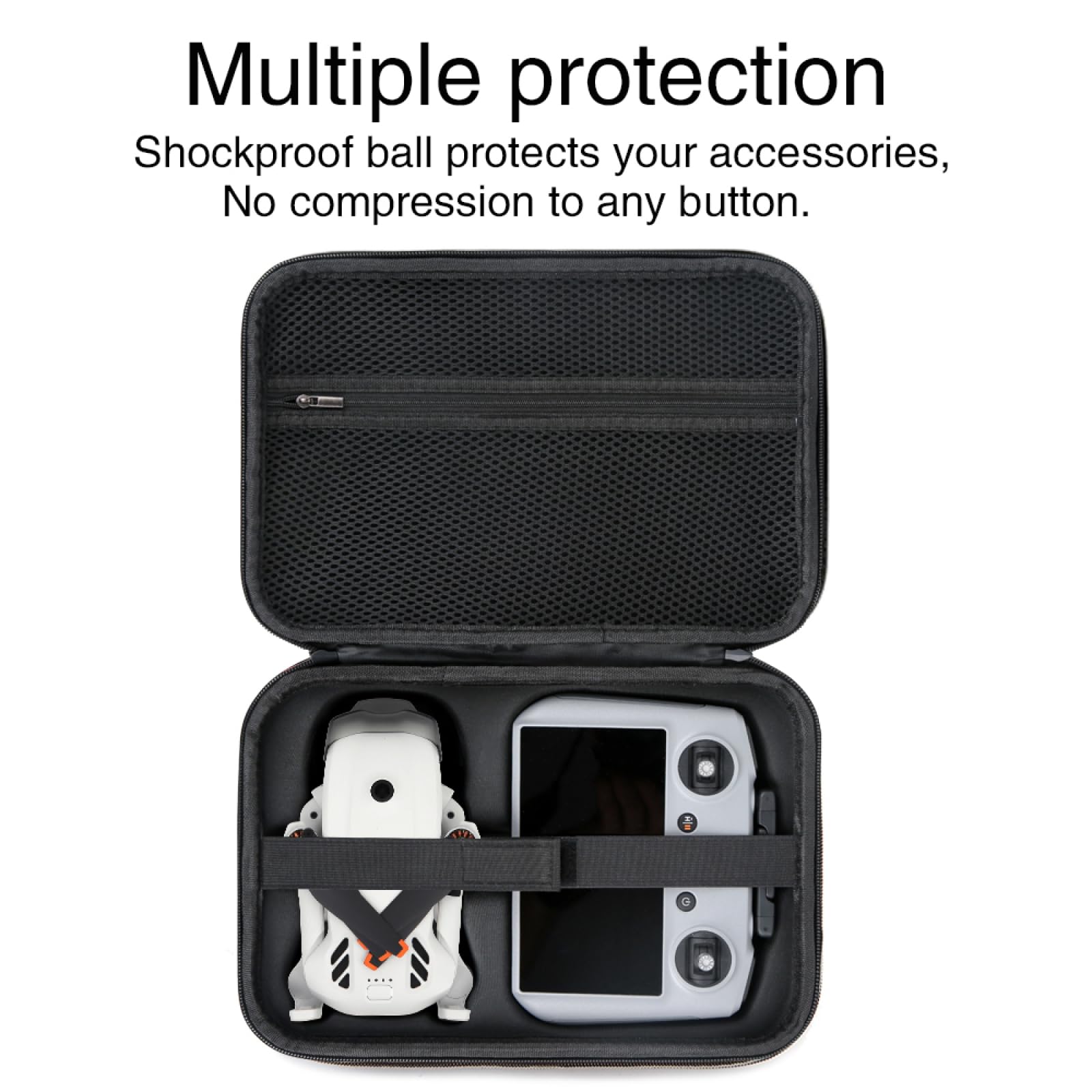 Torba do przechowywania PU do DJI Lito X1/Lito1, przenośna torba na ramię, torba podróżna z kieszenią siatkową do DJI Lito X1/Lito1 Drone Fly More Combo, pilot RC 2, akcesoria akumulatorowe, Czarny