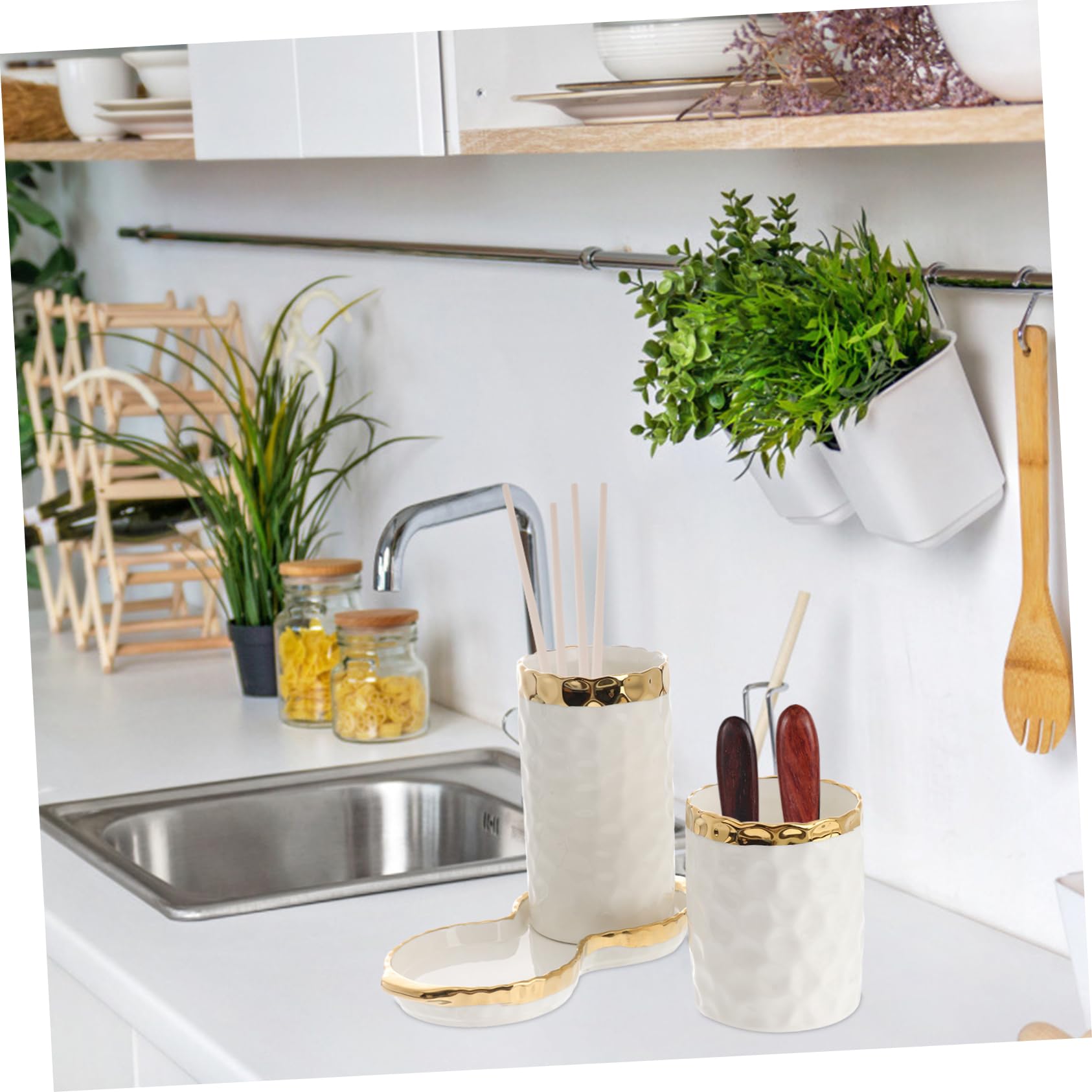 Cabilock Support Pour Ustensiles De Cuisine Rangement Pour Ustensiles De Cuisine Support Pour Drainage Pour L'organisation De