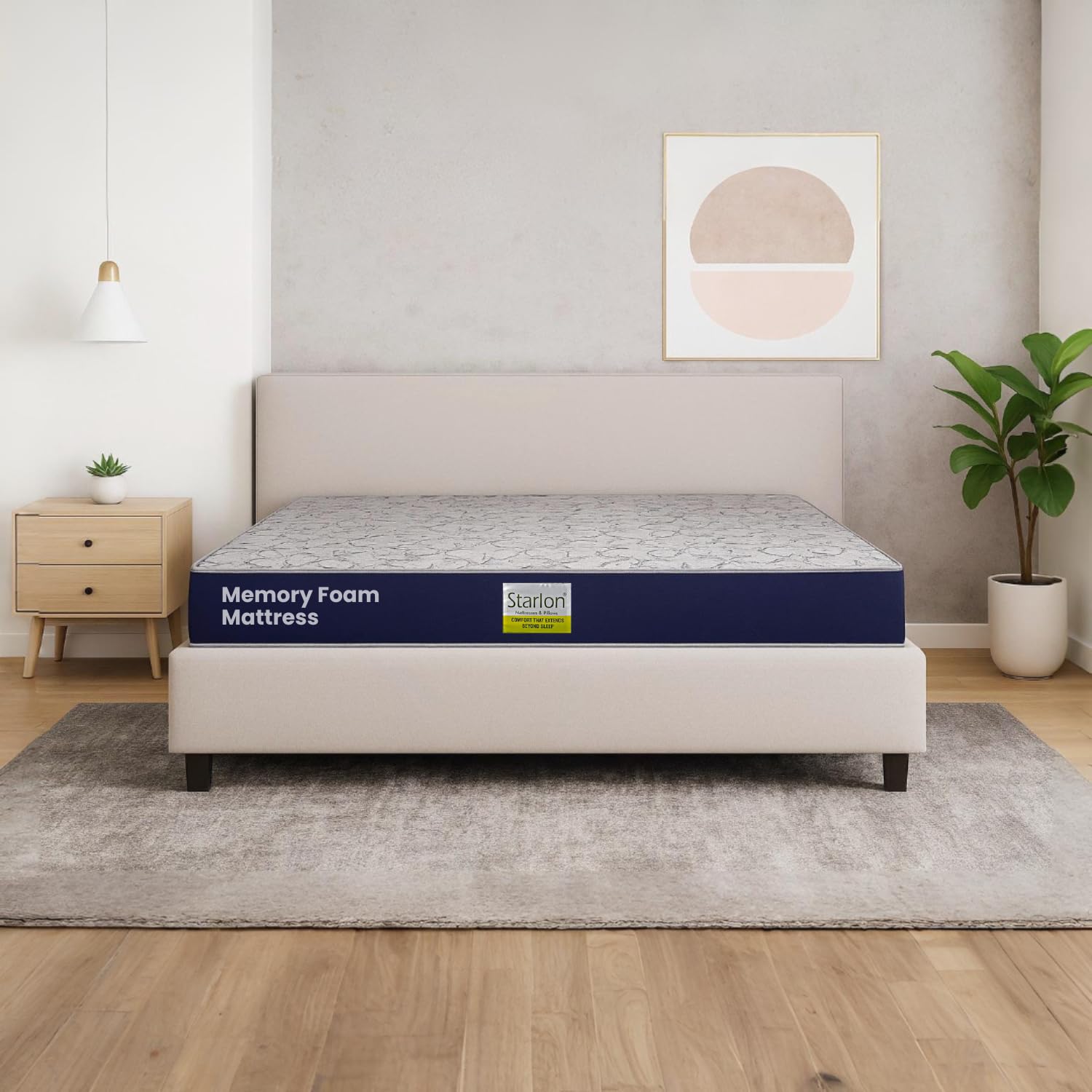 Starlon The Cloud Comfort Memory Foam Mattress | Dual Comfort Orthopedic Design for Back Pain Relief | Rebonded Foam Base with Adaptive Memory Foam for Spine Alignment | King Size (70x72x5 Inches)-picture-28