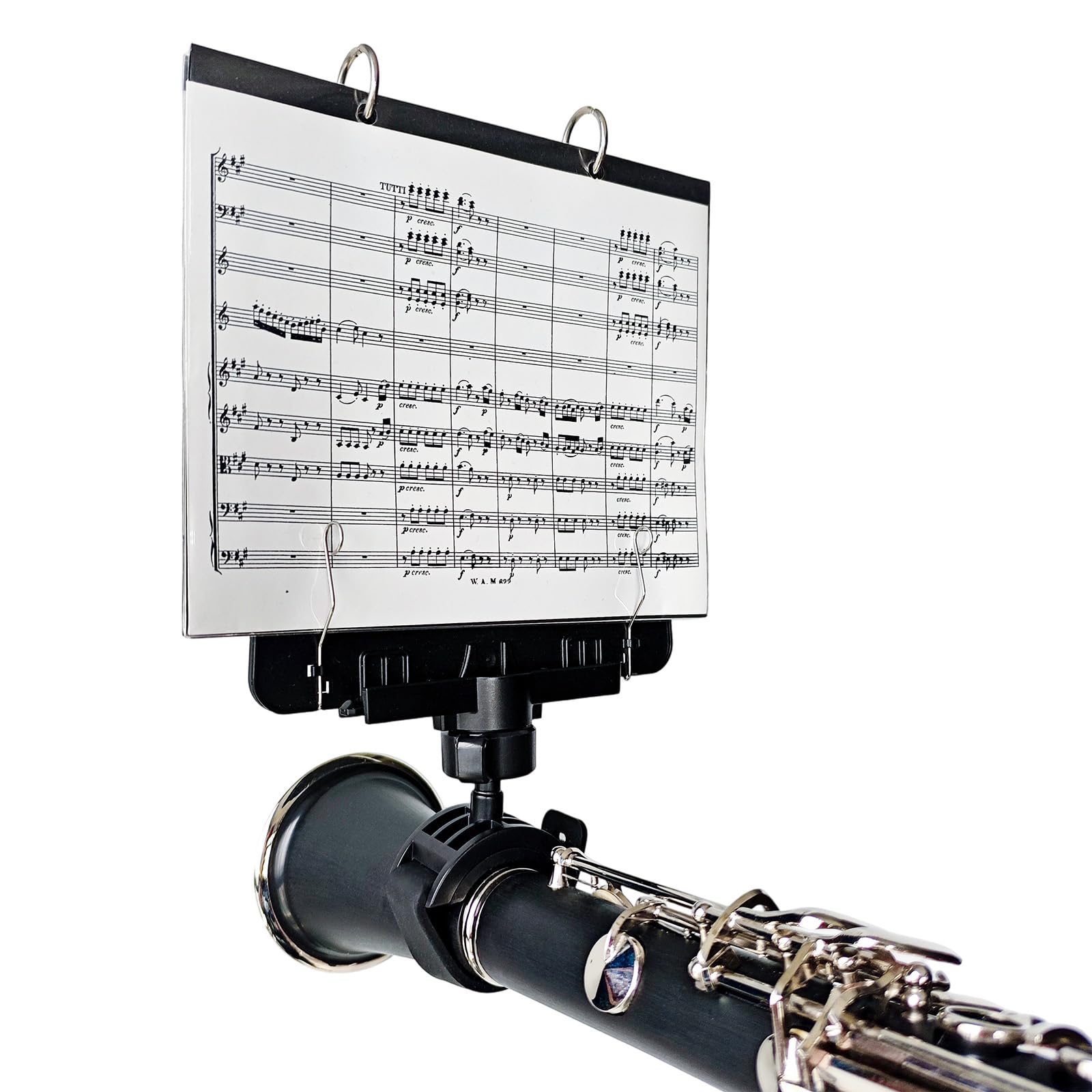 TC10C Clarinet Lyre with Flip Folder for Marching Band