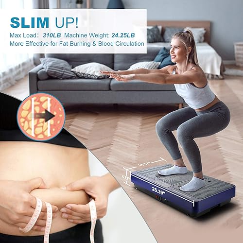 Vista 39 de Máquina de ejercicios con placa de vibración, plataforma de vibración de entrenamiento de cuerpo entero, máquina de drenaje linfático para pérdida