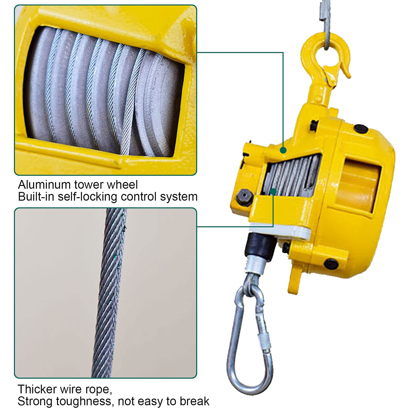 Spring Balancer Retráctil, Balanceador de Resorte Portaherramientas para Línea de Montaje para Colgar y Fijar Herramientas, Audaz Cable de Acero de 1.5m + Carcasa de Acero, Larga Vida Útil
