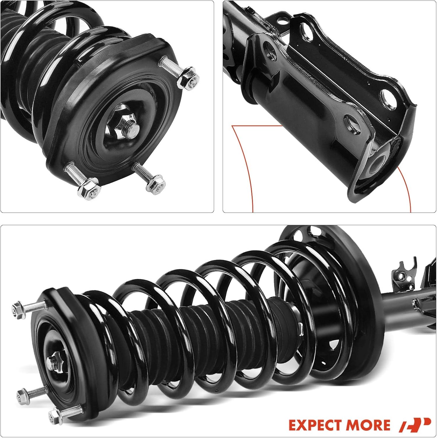 A-Premium Rear Struts Compatible with Toyota Camry [SE] 2007-2011 - 2x Replacement Suspension Complete Strut Assembly Shock with Coil Spring