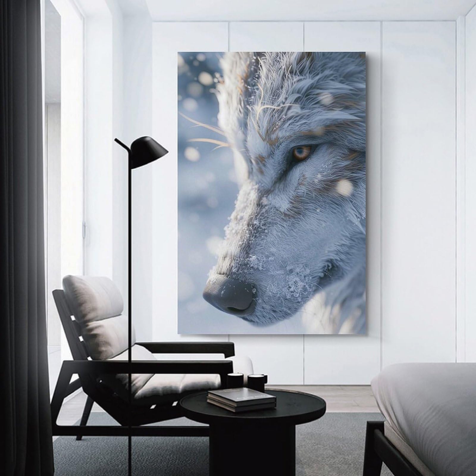 Junmoney Unframe-Style-10 Canvas Wall Art Fenrir The Norse Wolf, 20X30inch(50X75cm), For New Homes, Bedrooms Or Workspaces, Canvas Artwork With Gifting Potential