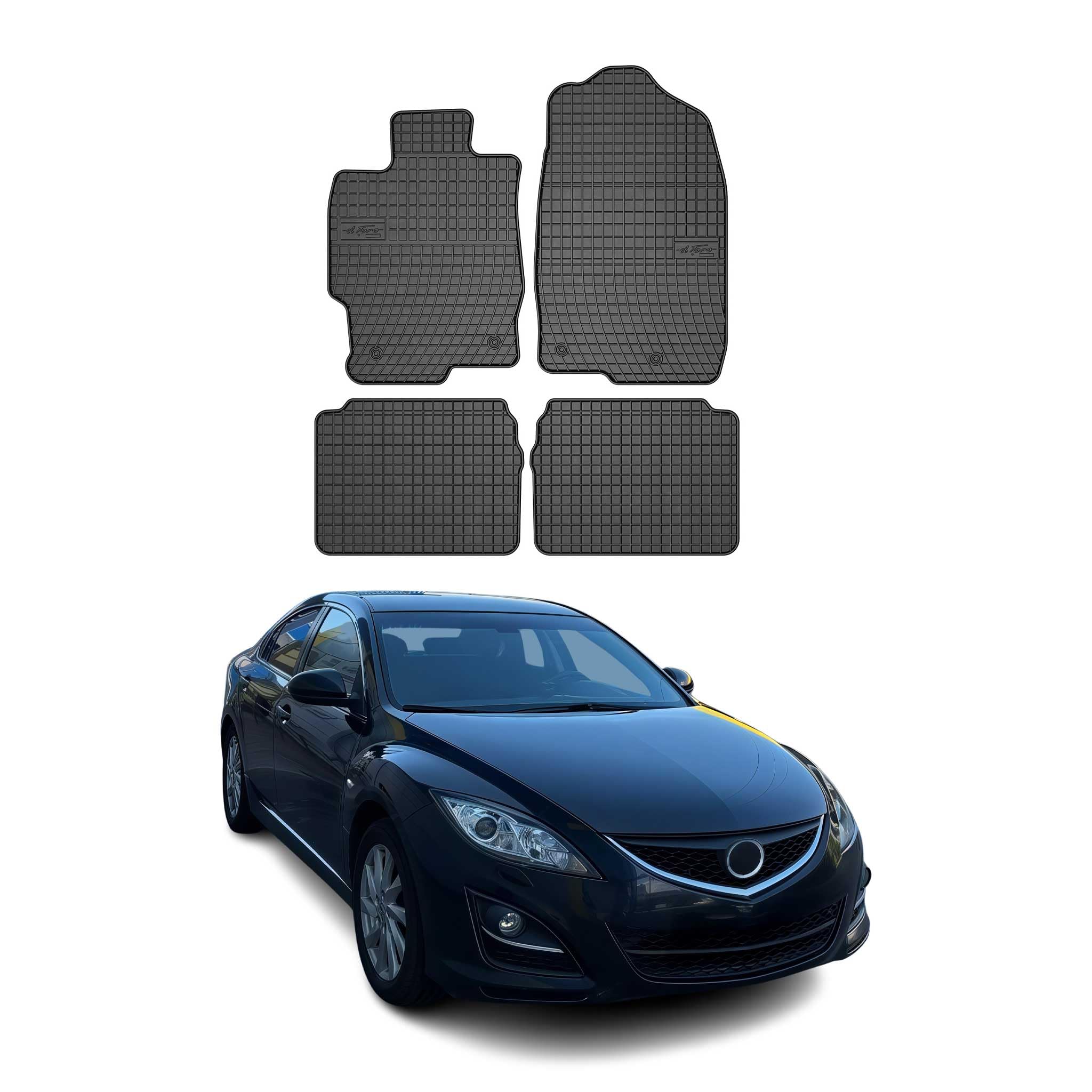 OMAC Fußmatten für Mazda 6 GH 2007-2012 Gummi 4tlg Schwarz