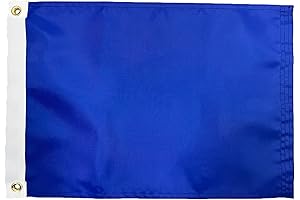 Solid Blue Flag 12x18 Heavy Duty Outdoor Blue Flag with Brass Grommets