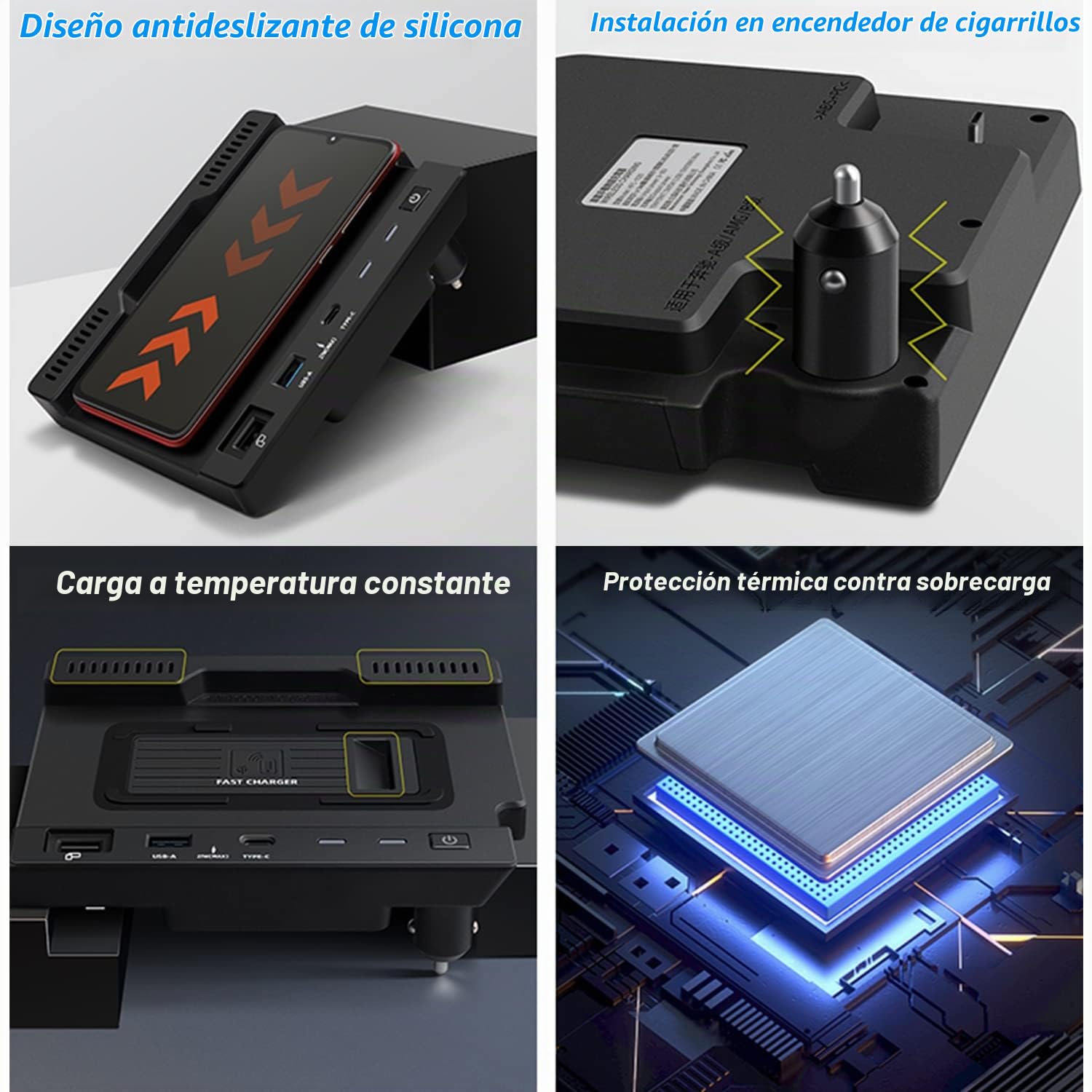 Cargador Inalámbrico Coche para Mercedes-Benz A-Class GLA B-Class GLB CLA AMG 2020-2022, 15W Qi Carga Rápida Auto Teléfono Cargador para Mercedes-Benz W177 H247 C118 W247 X247 Accesorio