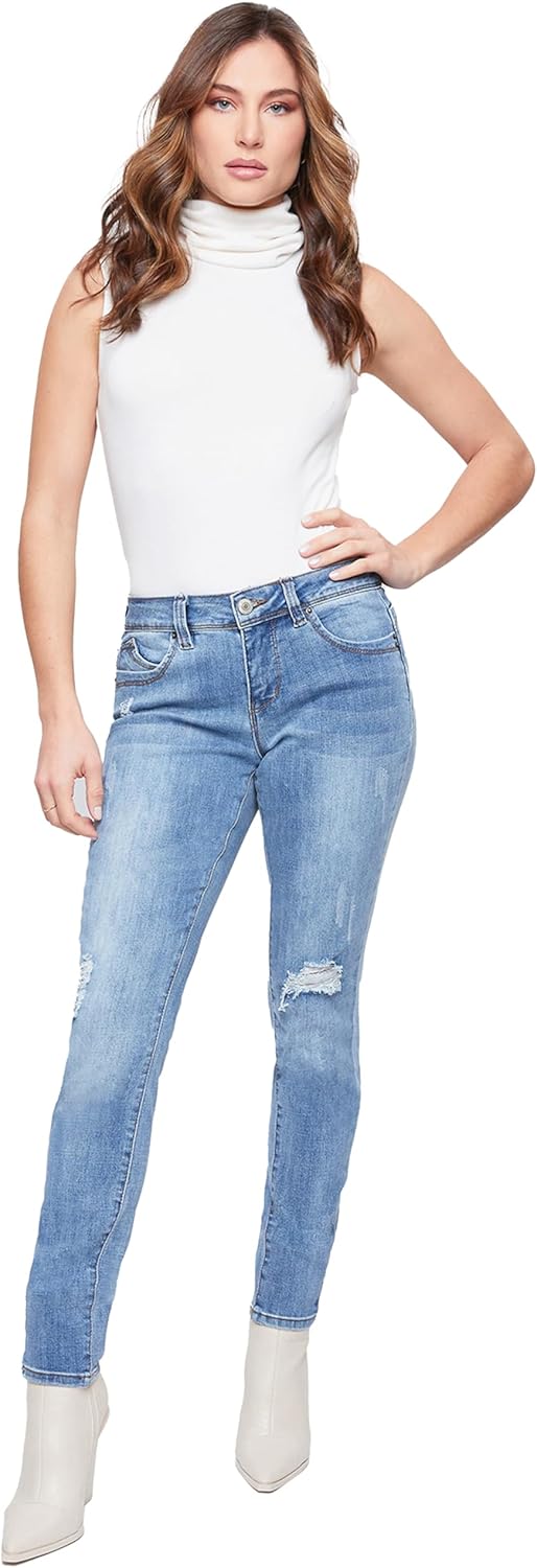 Royalty for Me Womens Royalty for Me Women's Petite Wannabettabutt Mid Rise Skinny Jeans - Image 4