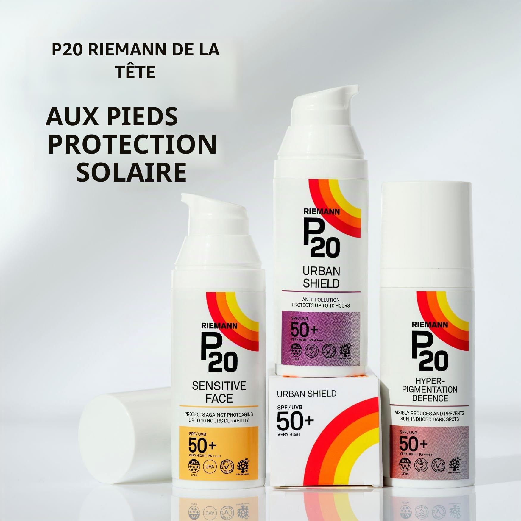 RIEMANN P20 Original SPF50+ Spray 200 ml, haute protection solaire UVA, triple protection, résistant à l’eau et à la transpiration, protège jusqu’à 10 h