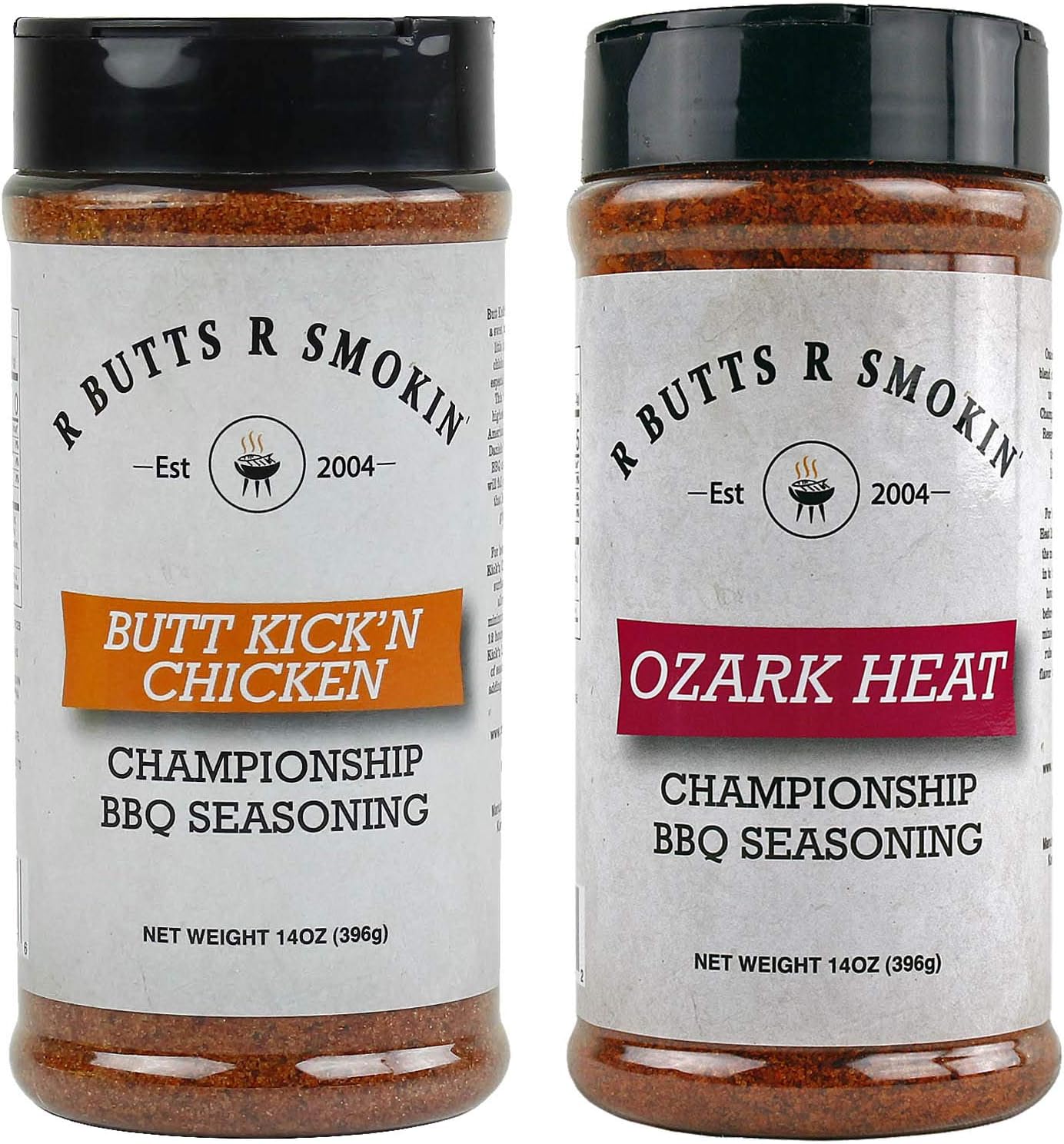 Amazon.com : R Butts R Smokin 14oz Ozark Heat & Butt Kickn Chicken ...