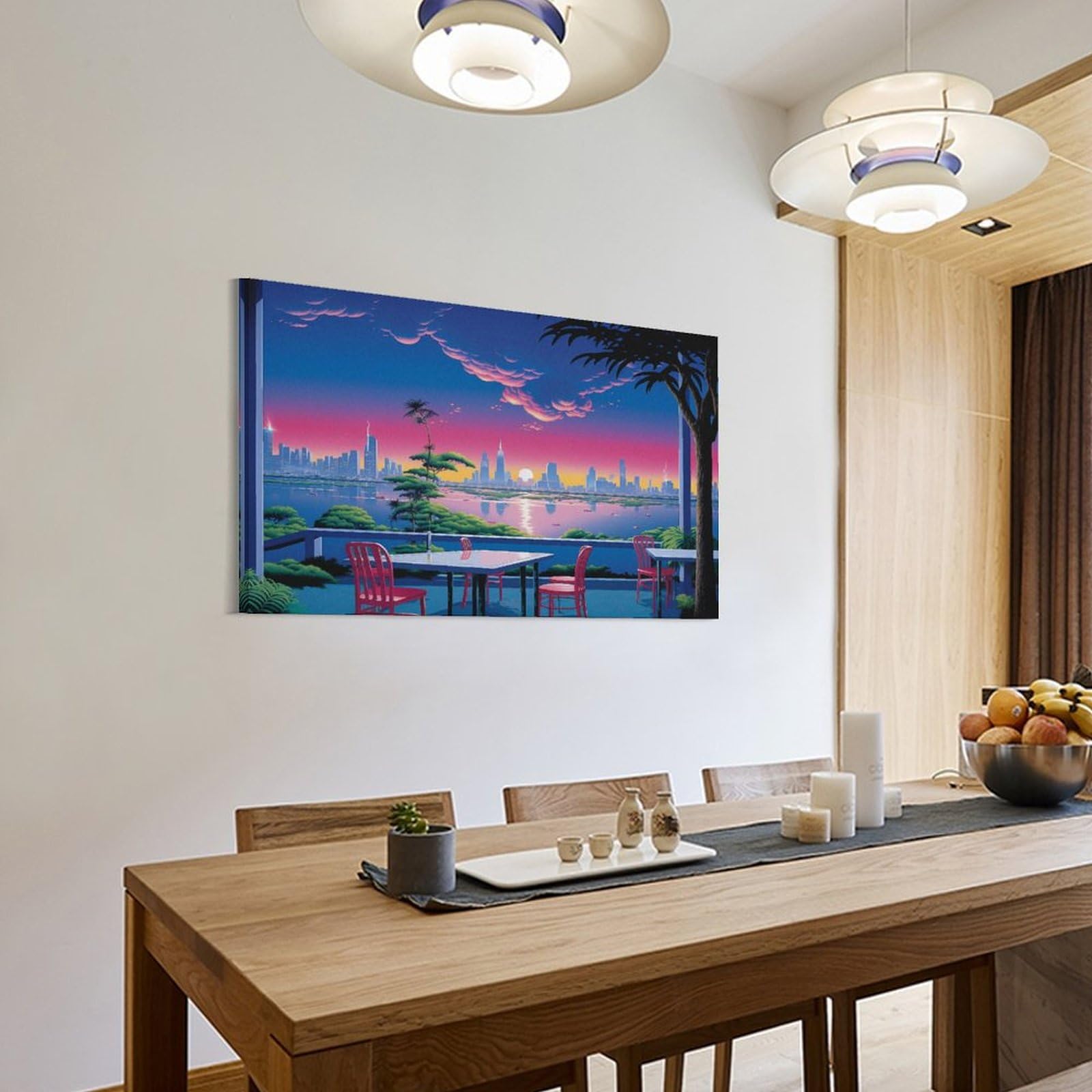 Amazon.com: Hiroshi Nagai Tropical Modern City Landscape Framed