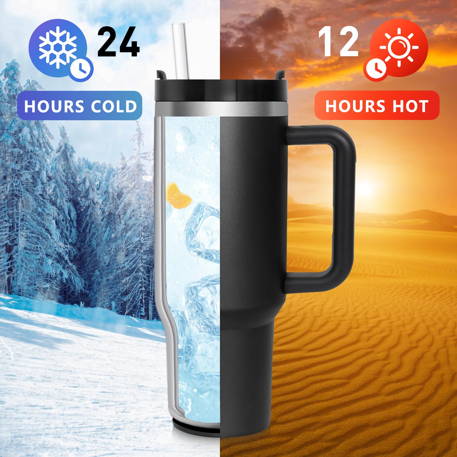 Mug Isotherme 1,2L - Matthieu Définition Noir - Bouteille Thermos Avec