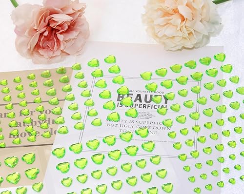 Vista 34 de Shapenty 4 tamaños de diamantes de imitación acrílicos de corazón de 0.236 pulgadas, 0.315 pulgadas, 0.472 pulgadas, 0.472 pulgadas, 0.472 pulgadas