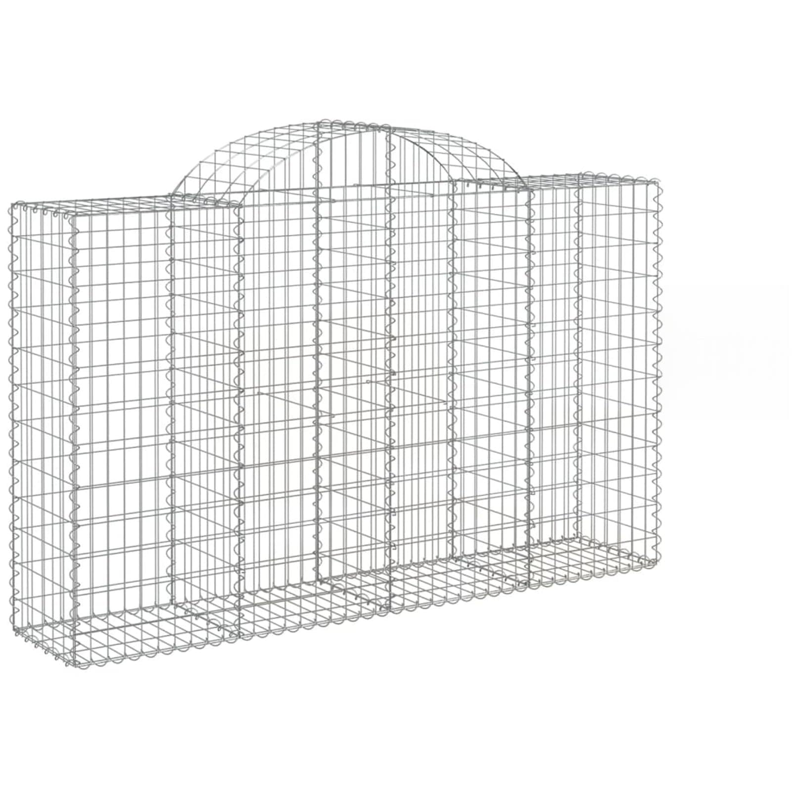 Gabionen Korb 200x50x140cm Verzinkt mit Hochbogen 18er Set