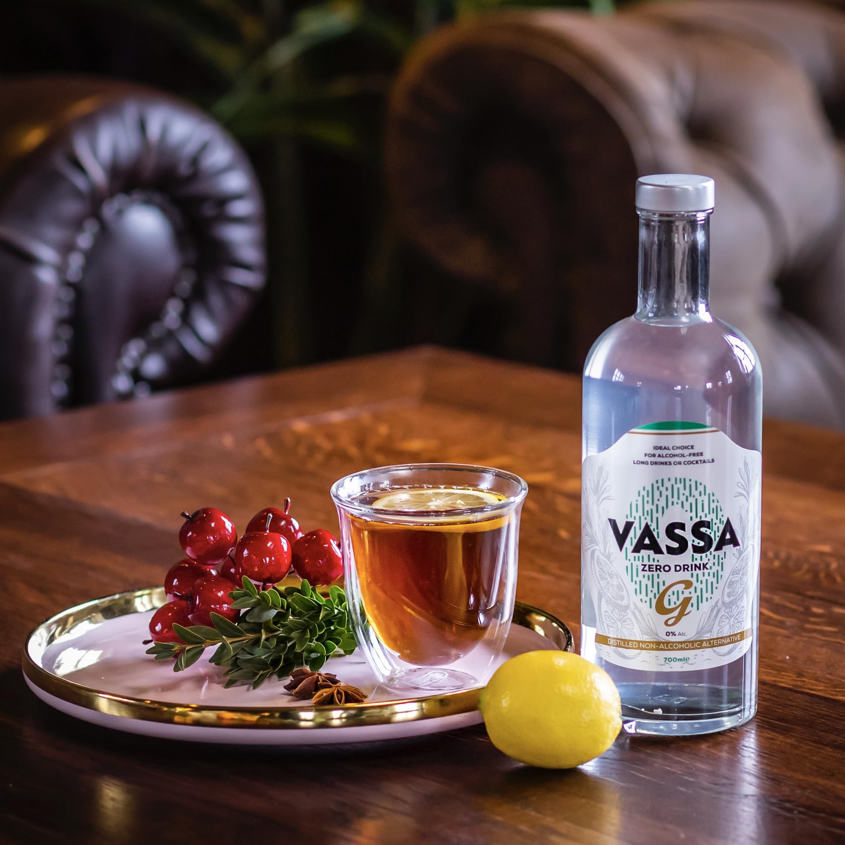 VASSA Zero G, destilado sin alcohol 700 ml, ideal para cócteles de ginebra sin alcohol y tragos largos, alternativa sin alcohol para la ginebra tradicional, ingredientes 100% naturales