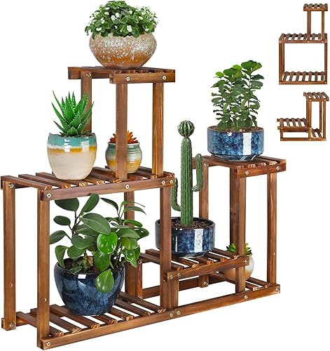 Soporte para plantas para múltiples plantas, soportes de interior y exterior, soporte para macetas de flores, estante de flores de 5 niveles,