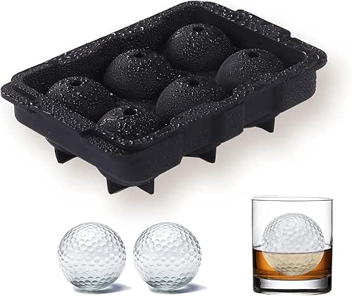 WIGERLON Golf Gifts Golf Ball Ice Maker for Whiskey, Bourbon,