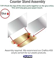 Vista 4 de LITKO Soporte de figura de papel Soporte para tarjetas de juego Bases de mostrador en miniatura de papel