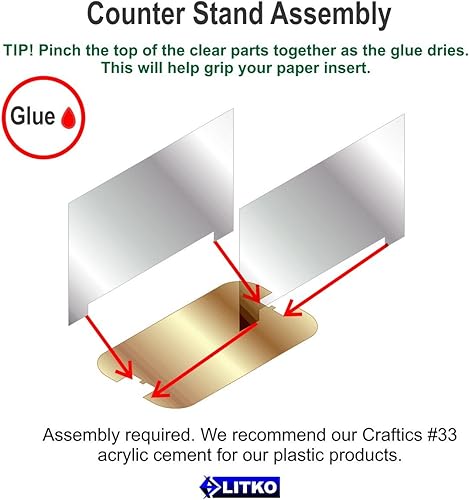 Miniatura 4 de LITKO Soporte de figura de papel  Soporte para tarjetas de juego  Bases de mostrador en miniatura de papel (base rectangular, ranura de 2 x 1