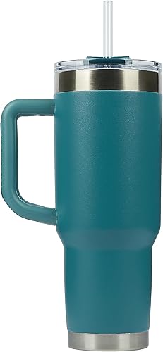Miniatura 6 de Pelican Hydration Pelican Porter - Vaso aislado al vacío de 40 onzas, acero inoxidable reciclado de doble pared de viaje con doble tapa, taza de