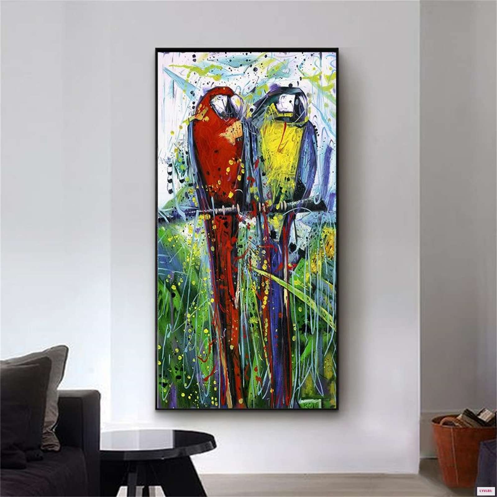 DIY zestawy do malowania diamentami 5D, pełne wiertło diamentowy obraz dla dorosłych i dzieci, kryształ górski haftowanie obrazy do dekoracji ścian domu - 80 x 160 cm (31 x 63 cali (kolorowy ptak)