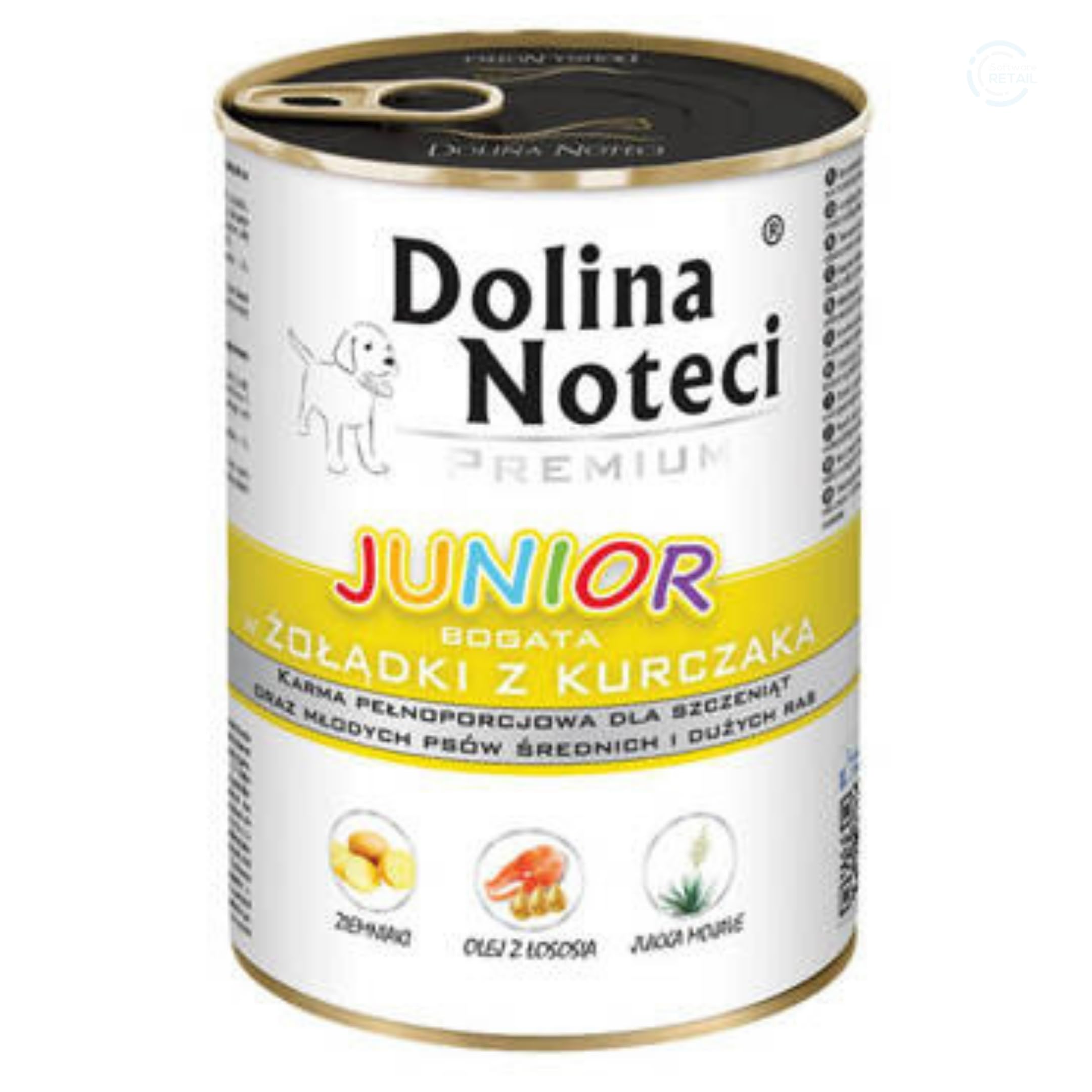 Dolina Noteci Premium Give Your Puppy the Best Start with Junior Wet Dog Food Loaded with Nutrients, Essential Proteins & Pure Natural Goodness! (Chicken Gizzards, 400g)