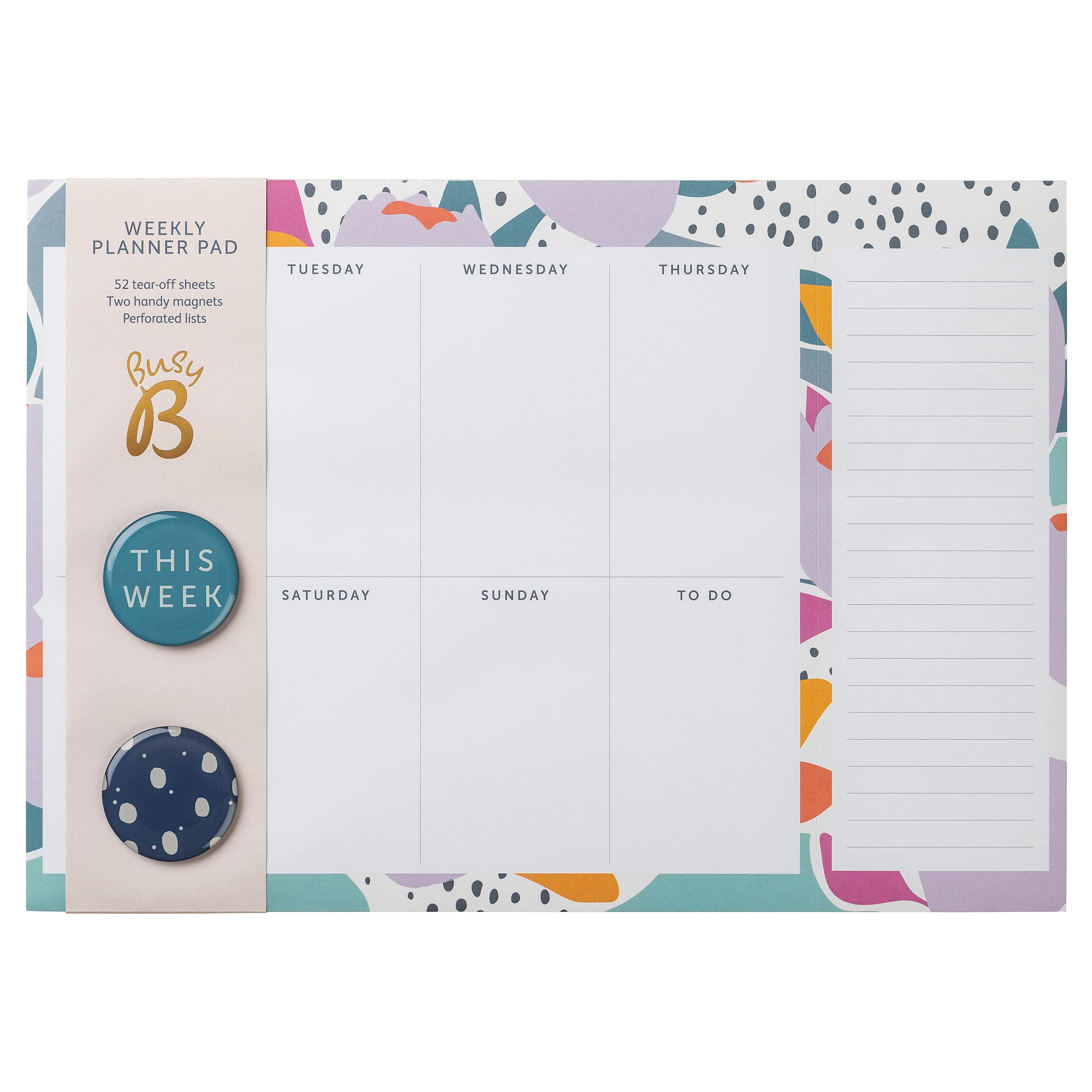 Busy B Weekly Planner Pad - 52 Tear-Off Sheets, Paradise Punch