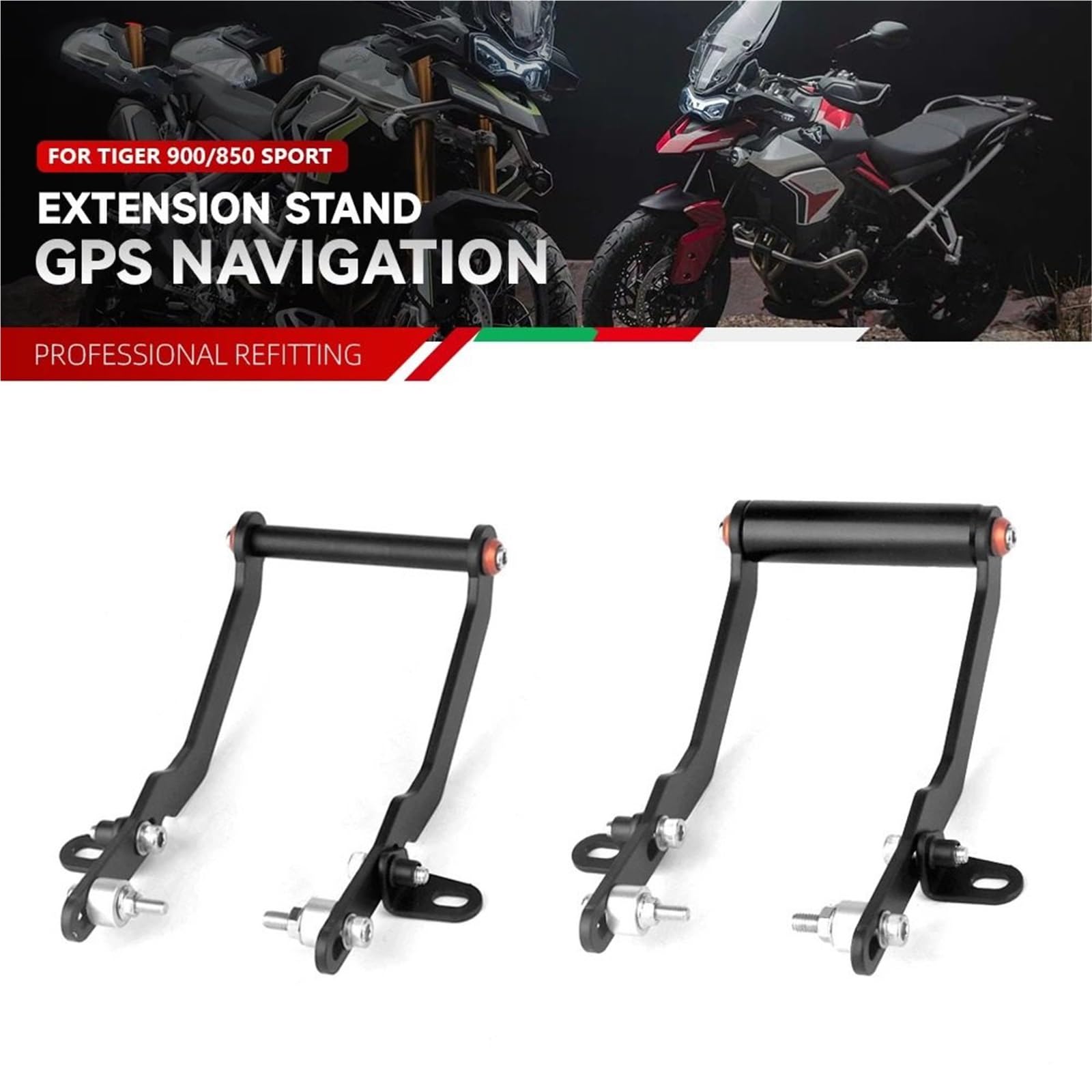 Motocyklowy uchwyt nawigacyjny GPS Pasuje do motocykla Tiger 900 GT Rally PRO 850 Sport, uchwyt na telefon z nawigacją GPS, stojak na kierownicę Uchwyt do nawigacji GPS uchwyt(Bracket - 22MM)