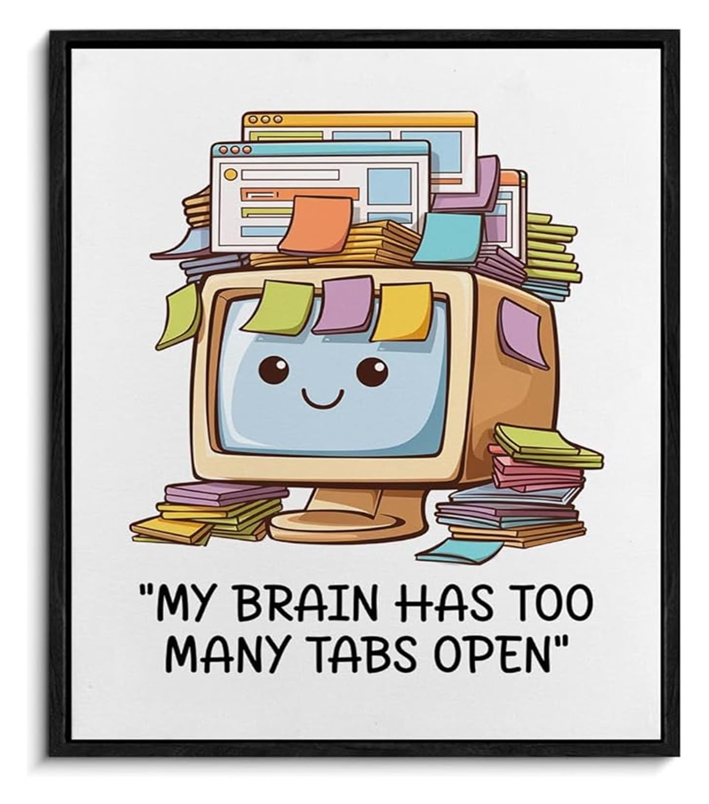DQFOCPHHAA Workplace Humor Wall-Art Funny Office Decor for Cubicle Home Office(Unframed,08x12inch(20x30cm))