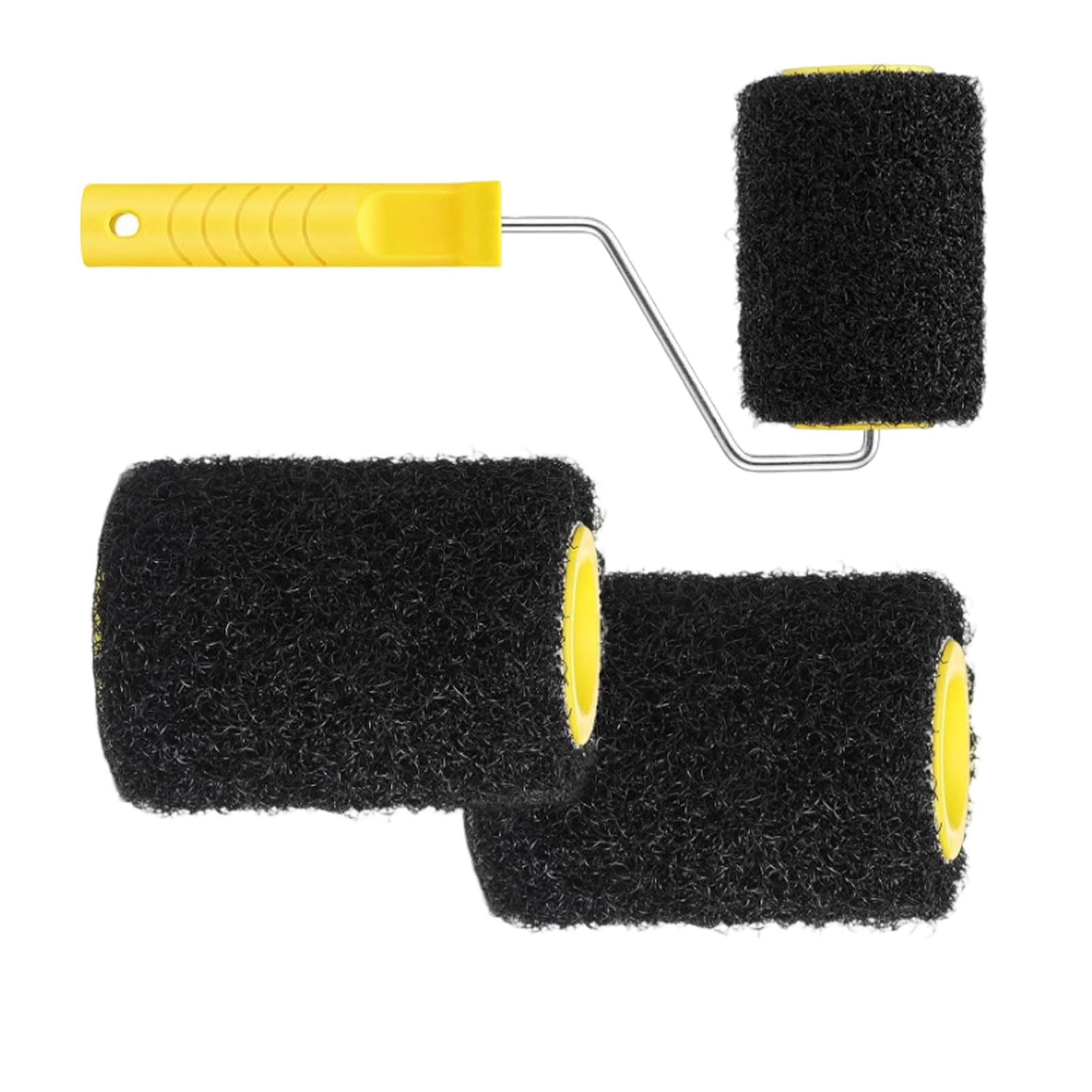 Zbiianxer 4 Inch Paint Roller Set With 3 Refills And Handle For Smooth Wall Application Wall Roller