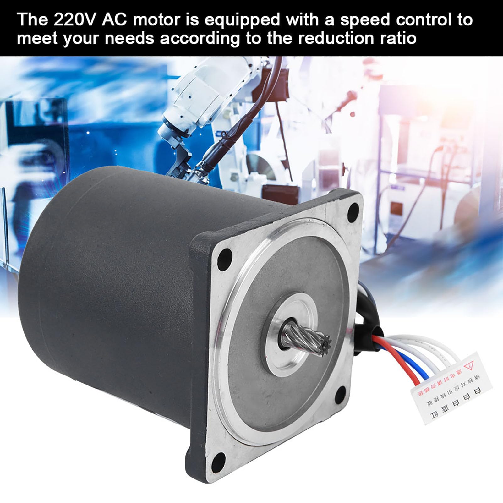 Motoriduttore CA da 25 W con Controllo della velocità – Riduttore da 220 V per Apparecchiature di Automazione, Domestiche e Industriali (Rapporto di riduzione 75k)