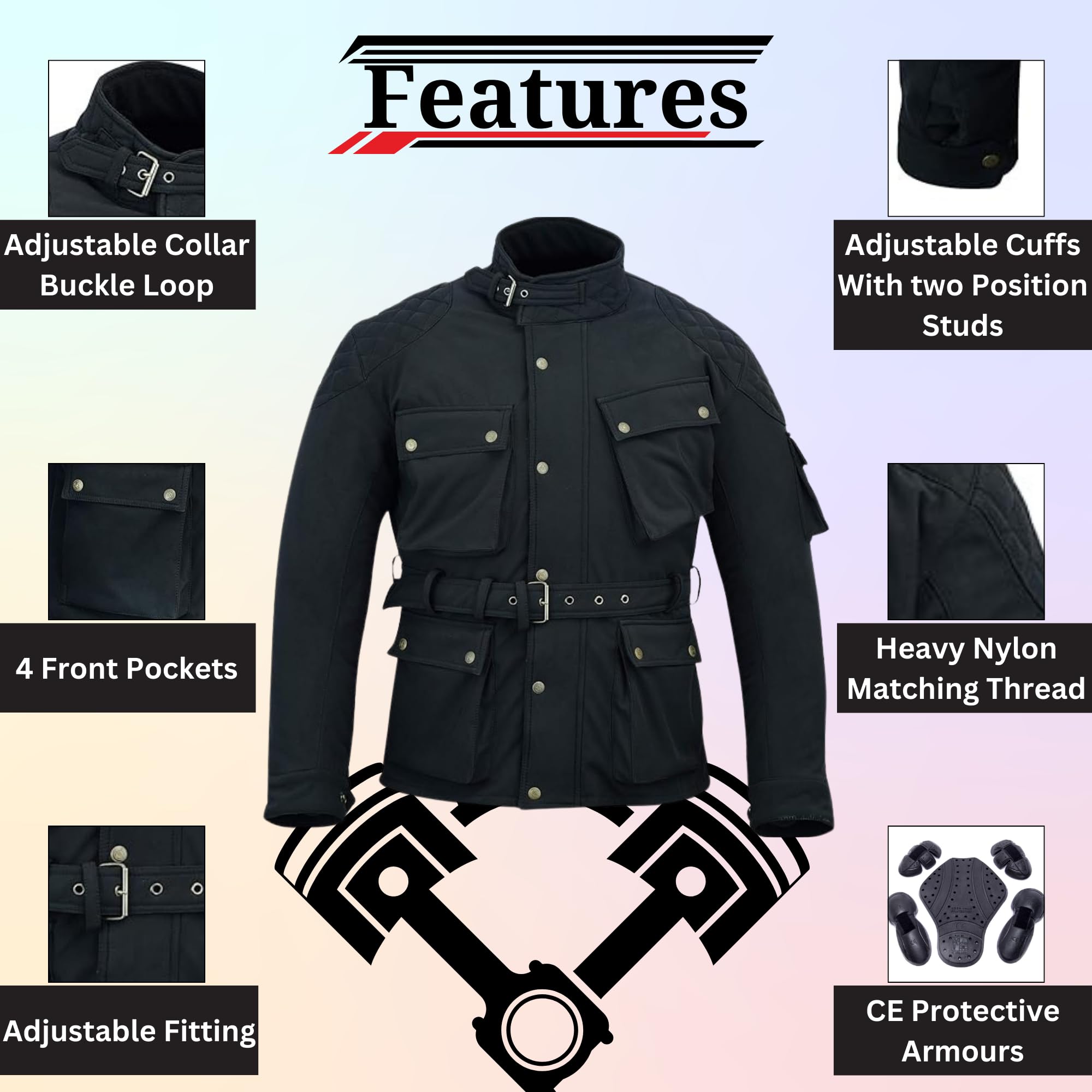Chaquetas Softshell para hombre negras, Chaquetas Softshell para hombre para exteriores con protecciones CE, Chaquetas impermeables transpirables para hombre, Negras