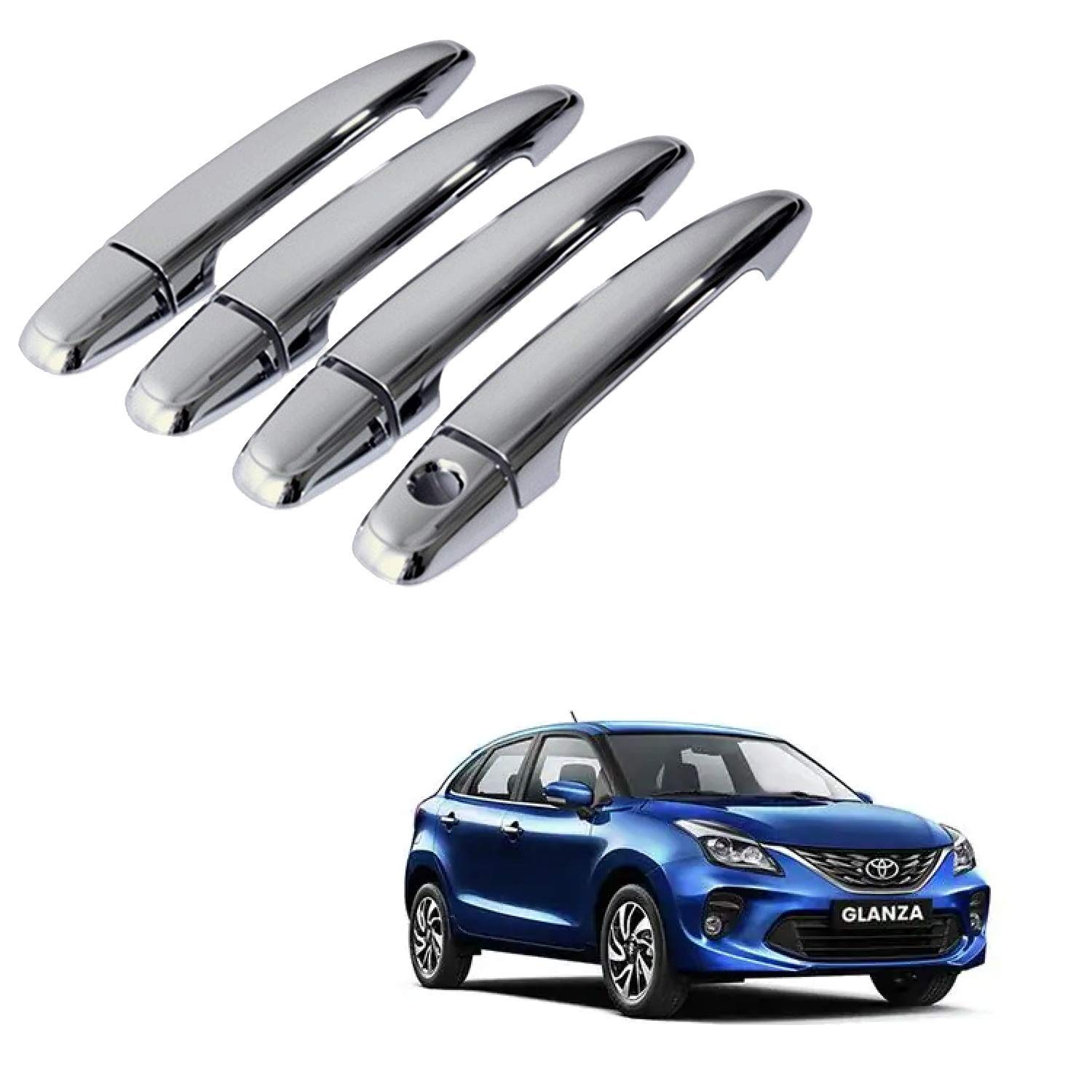 Caro Manic Car Chrome Door Handle Latch Cover Glanza Amazon.in Car