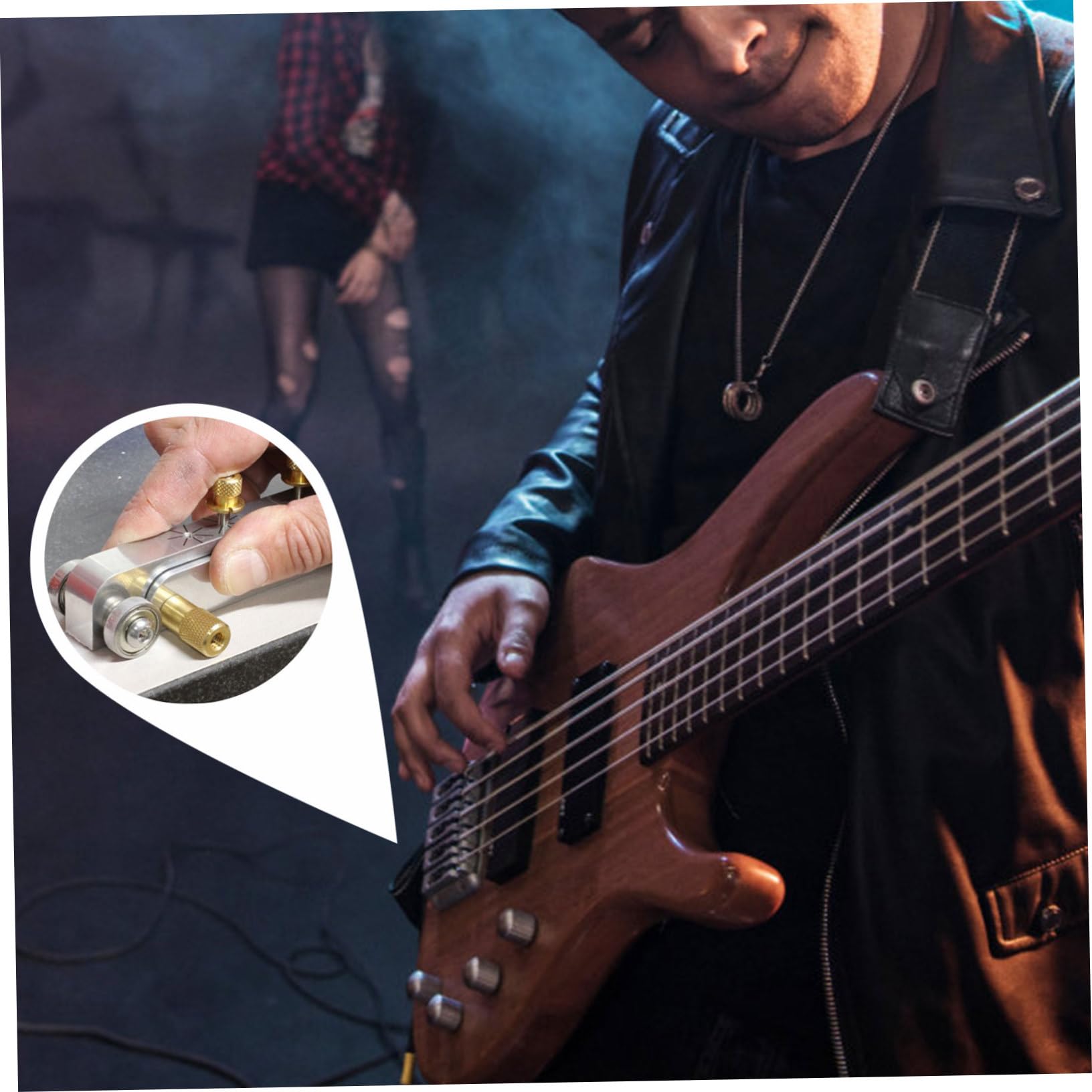 Utensile Levigatore per Sellette e Capotasto Chitarra Regolabile | Lega di Alluminio Nera, per Selle in Plastica e Osso, per Correggere Altezza e Intonazione