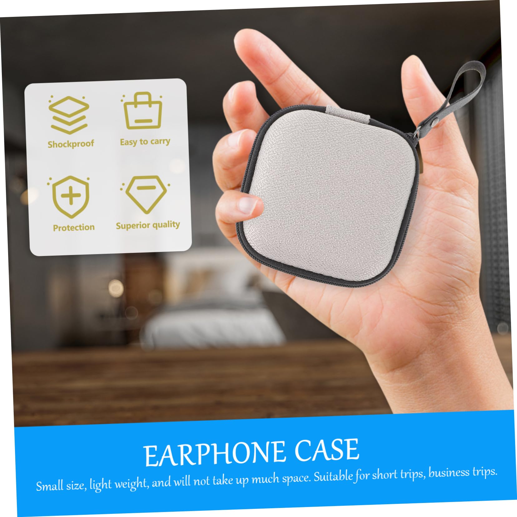 DOITOOL Paquete De 5 Auriculares Bolsa De Almacenamiento con Cremallera para Viajes De Negocios (2 Unidades)