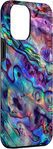 Miniatura 3 de iPhone 12 Pro Max - Carcasa de abulón de imitación, conchas marinas, playa, colorido y elegante