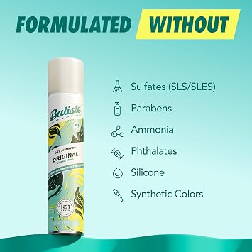 Batiste Dry Shampoo, Waterless shampoo, Original, 3.81oz, Pack of 3