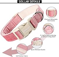 Vista 32 de Aring Pet Collar de algodón, ligero y ajustable, con hebilla de liberación rápida para perros pequeños, medianos y grandes, para cachorros, XS