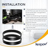 Vista 4 de KEEPOW Correas de vacío compatibles con Bissell ProHeat 2X Revolution Pet Pro Aspiradora de alfombras 1986, 2987, 1548F, 1550, 1551, 1964, 2007