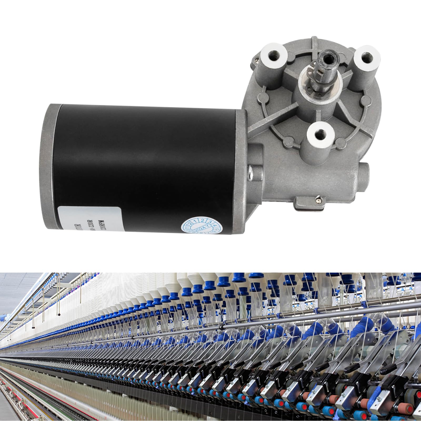 24V DC Schneckengetriebemotor Getriebemotor 220 U/min 80W Gleichstrommotor (Rechts)