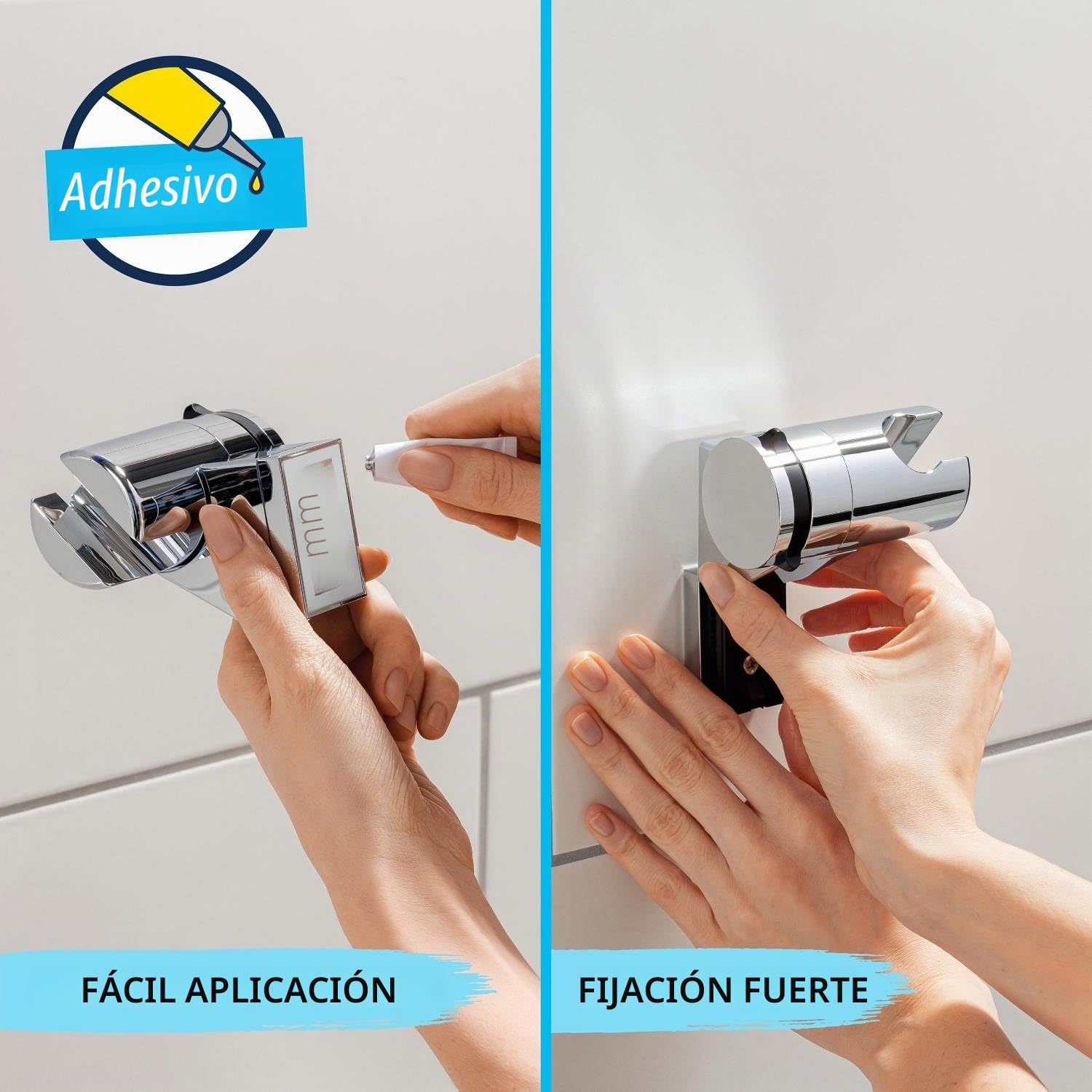GROHE Vitalio Universal Quickfix- Soporte mural regulable, Negro Mate 261832431