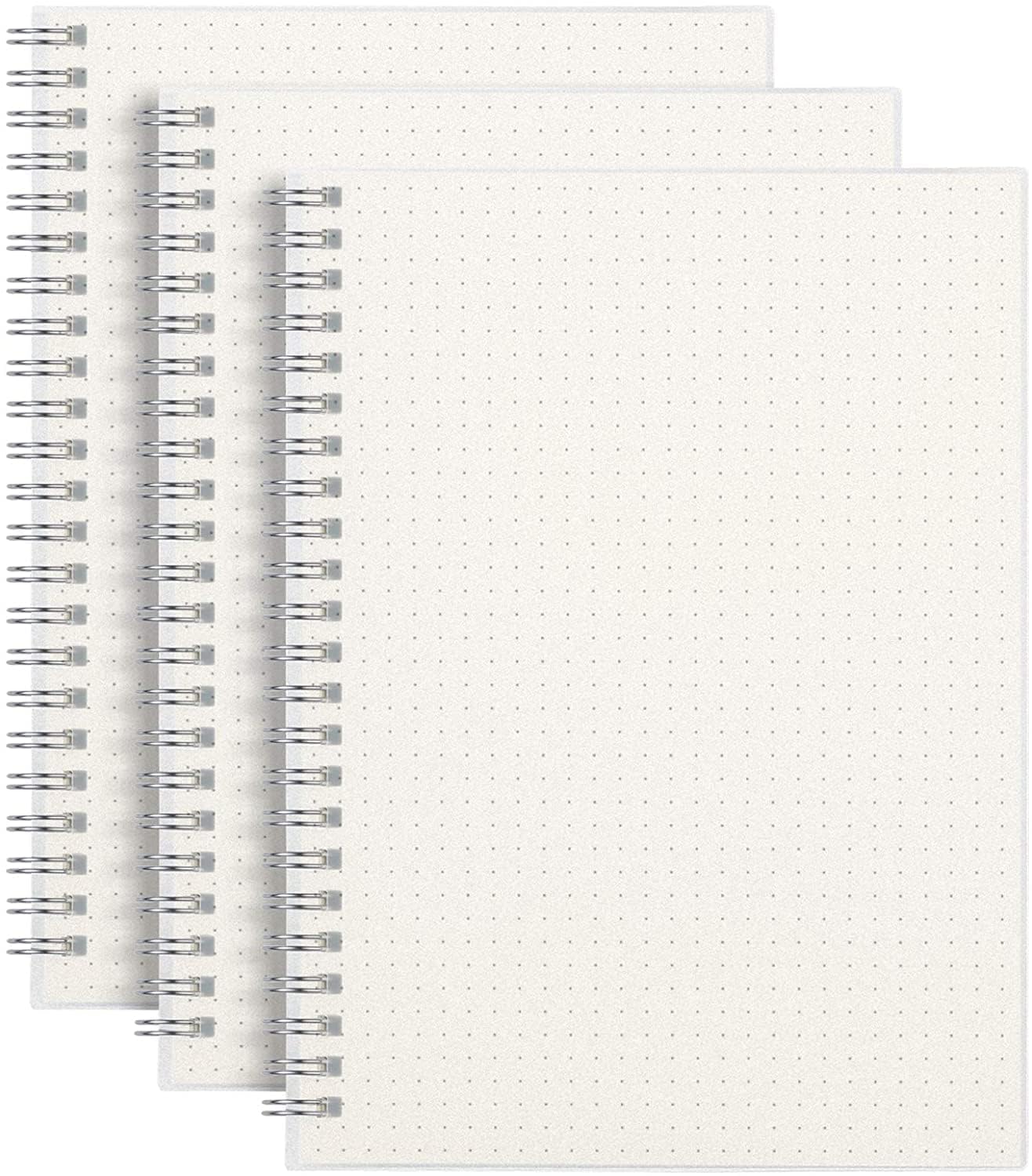 Carnet à spirales avec grille à points A5 AHGXG lot de 3 notes transparent - 8