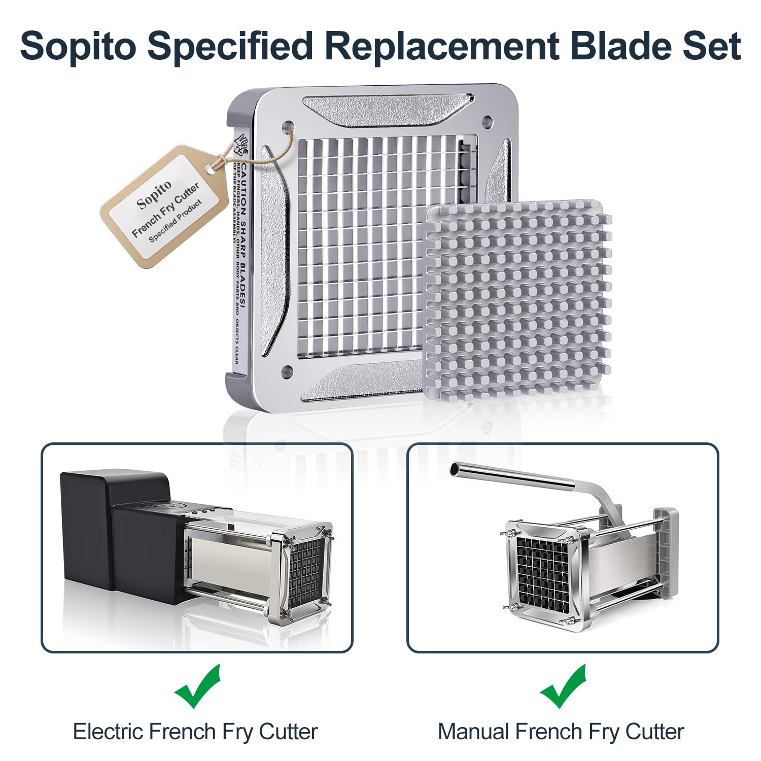 Sopito 1/4 Inch Replacement Blade for French Fry Cutter, Sliver, 1/4 inch blade - Image 3
