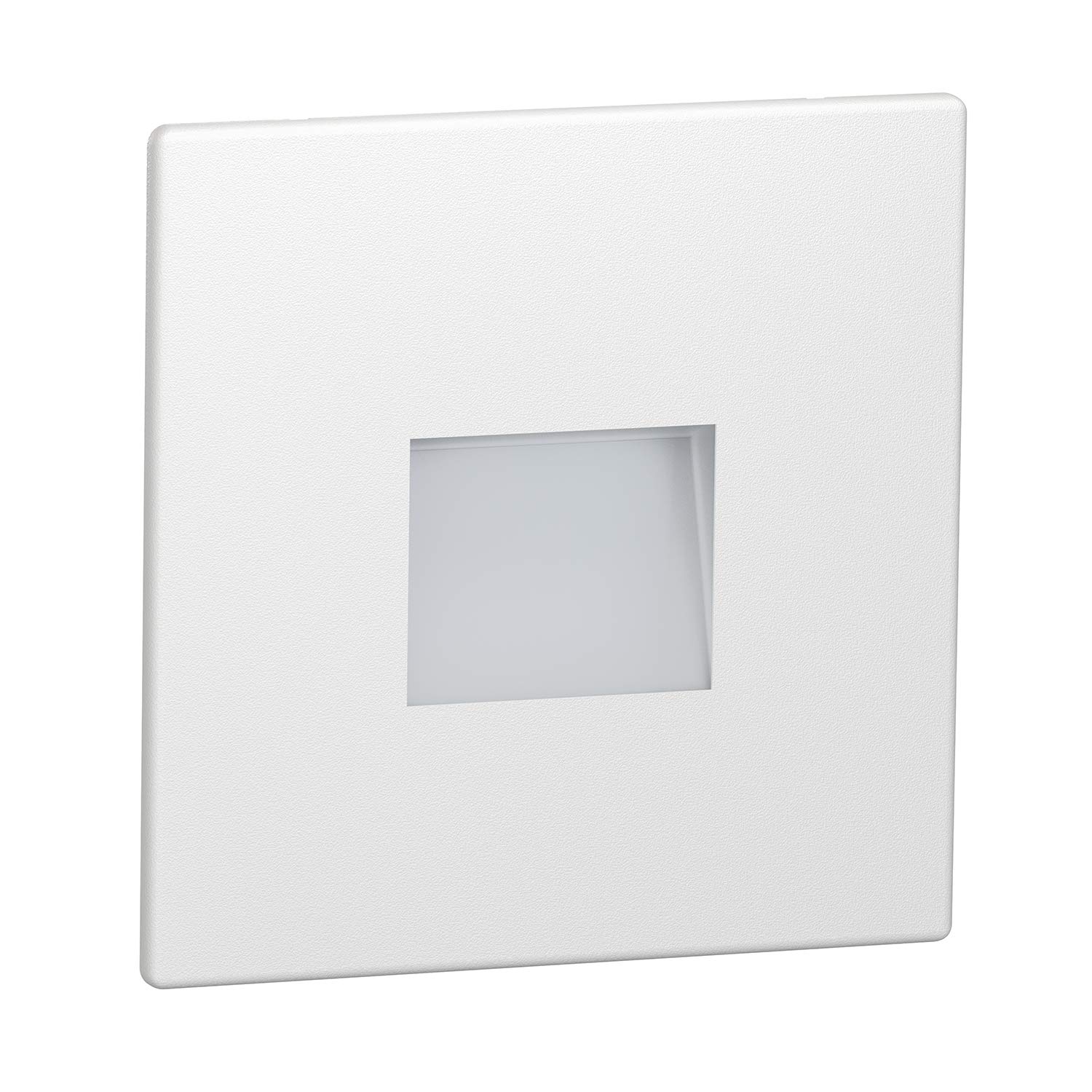 ledscom.de LED Staircase Light/recessed wall Light FOW for Indoors and Outdoors Downlight, Angular, 85 x 85mm, Warm White