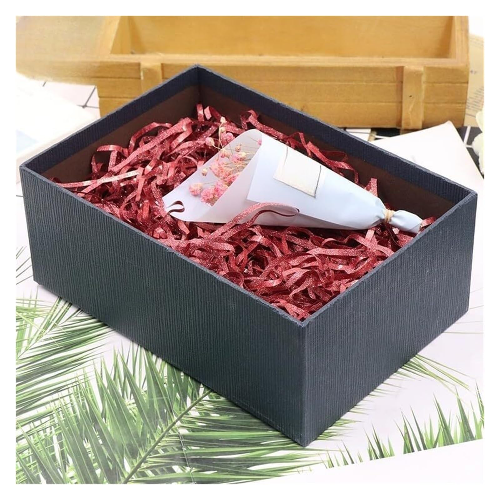 Carta sminuzzata per confezioni regalo, Carta velina triturata e iridescente glitterata multicolore da 60-400 g, riempitivo regalo(Iridescent Purple,400g)